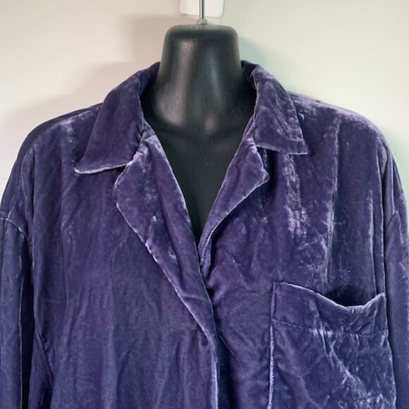 Zara crushed velvet shirt jacket - Picture 4 of 5
